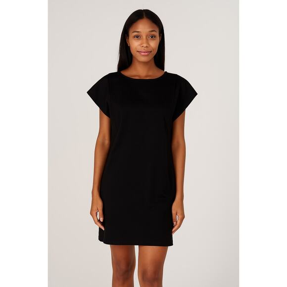 New Zara Women's Black Cotton Cap Sleeveless Pullover Mini Dress Size S - Picture 1 of 10